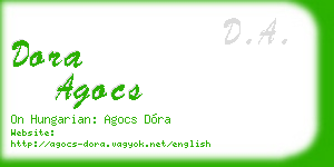 dora agocs business card